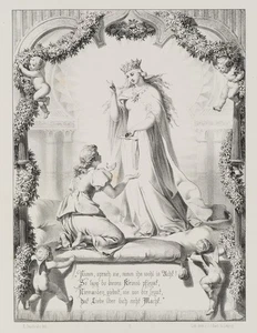 BACH (19.Jhd) nach SWOBODA (*1824), Märchenszene. Magischer Schuh, Lith. - Bild 1 von 5