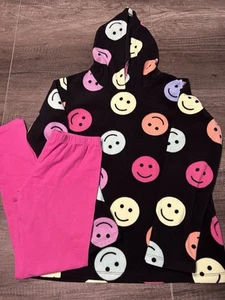 TCP 2pc Set Fleece Hoodie Leggings Smiley Face Girls Sz XL 14 - Picture 1 of 2