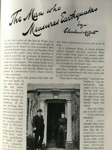 Prof John Milne Seismology Earthquakes Japan Measurement Rare Old 1898 Article  - Picture 1 of 6