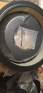14" Round Black Air Cleaner Assembly Recessed Dropped Base w/ 3" Filter - Foto 1 di 7