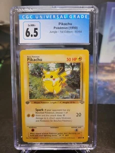 Pokemon Jungle 1st Edition Pikachu 60/64 CGC 6.5 Ex/NM+ PSA BGS - Picture 1 of 1