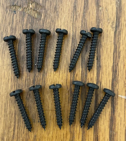 Wood Screws Acorn Pyramid Head Slotted #8 X 1 Black Oxide Free Shipping Cover