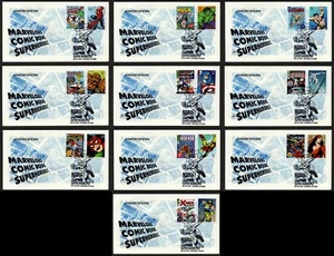 USA, SCOTT # 4159, SET OF 10 ARTCRAFT FDC COVERS 2007 MARVEL COMICS SUPERHEROES - Picture 1 of 11