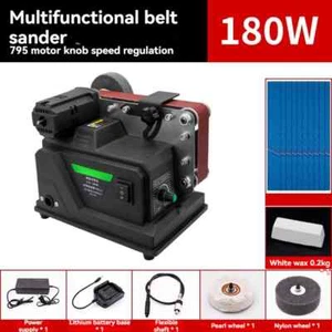 Lijadora de banda pequeña recargable litio micro mini máquina pulidora eléctrica - Imagen 1 de 18