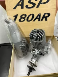 ASP 180AR 29.83 cc 2-Stroke Glow Engine For RC Airplane NIB - Picture 1 of 9