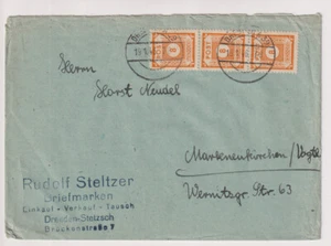 SBZ, Mi. 59/3er-Str., Dresden A39, 19.1.46 - Picture 1 of 2