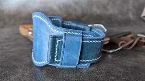 Vintage Watch Band Handmade Leather Bund Strap Watch Band Cuff 26mm 24mm 22mm - Picture 1 of 11