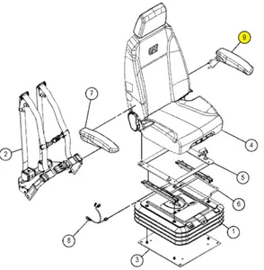 Cat Caterpillar 498-2672: KIT-ARMREST (LH) - Picture 1 of 1
