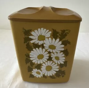 Vintage Replacement Plastic Daisy Nesting Canister Retro MCM KITSCHY Large 6.5” - Picture 1 of 7