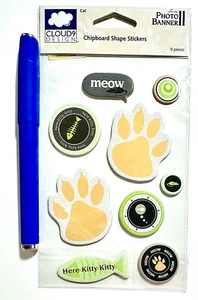 Cloud9 Chipboard Cat Stickers Scrapbooking Card Making Embellishment - Picture 1 of 1
