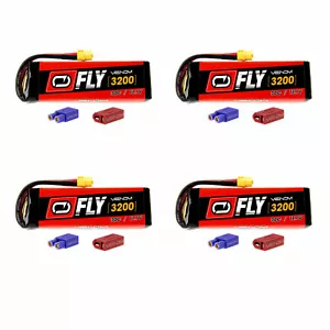 Batteria LiPo Venom Fly 30C 3S 3200mAh 11.1V con spina UNI 2.0 x4 confezioni - Foto 1 di 3
