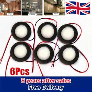 6X LED 12V Spot Lights Campervan Caravan Boat Van Black Recessed Downlights - Picture 1 of 9