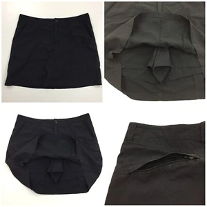 PATAGONIA Womens sz 12 Black Zip Pockets Tennis Golf Active Wear Skorts - Picture 1 of 12