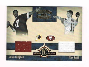 2005 Throwback Threads Collection Materials Card Jason Campbell/Alex Smith - Picture 1 of 2