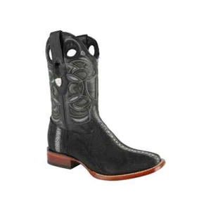 Men's Wild West Stingray Rowstone Black Ranch Toe Boot 28241105 - Picture 1 of 4