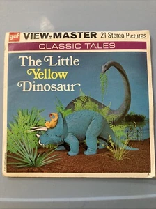 View-Master THE LITTLE YELLOW DINOSAUR B605 - 3 Reel Set + Booklet 1971 Vintage - Picture 1 of 7