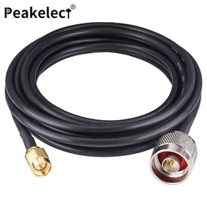 Peakelect Low Loss Coaxial RG58 Extension Cable N-Type Male to SMA Male Wire - Picture 1 of 4