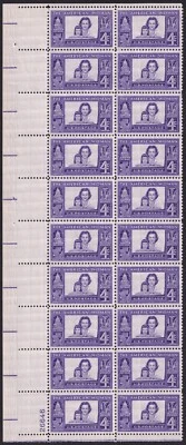 Scott #1152 American Woman Plate Block of 20 Stamps - MNH P#26646 PC#5 - Image 1 of 2