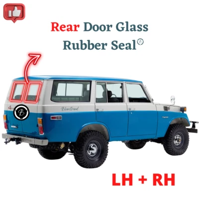 Par de juntas de goma de vidrio para puerta trasera Toyota Land Cruiser FJ55 (1968-1980) Foto 1 de 4