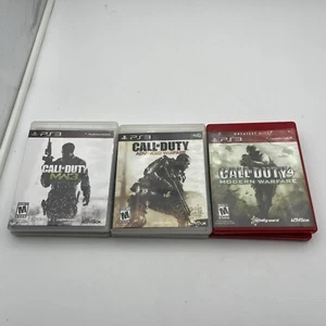 PS3 PlayStation 3 Call of Duty Advanced MW3 y Modern Warfare 4 Juego Lote Probado - Imagen 1 de 9