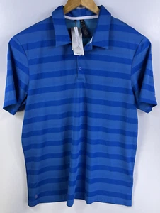 Nueva Camisa Polo Adidas AeroReady Para Hombre Mediana Azul Rayas Golf Informal XL - Imagen 1 de 6