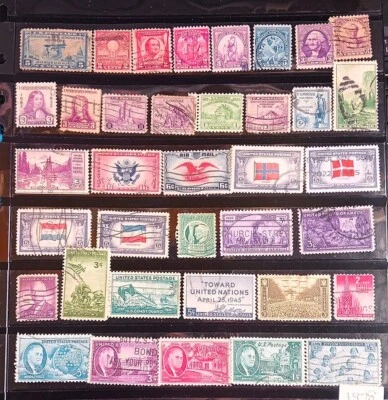 US 1928-1945 RARE COMMEMORATIVE STAMPS LOT USED USC2 - Image 1 of 2