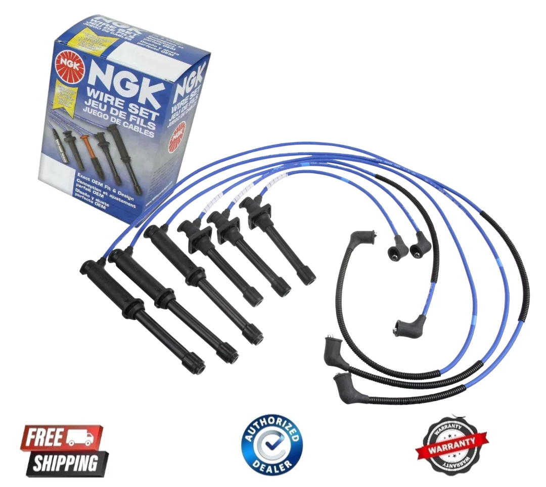 Universal Spark Plug Wire Kit VMS Racing Red 10.2mm Spark Plug