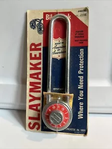 Serratura bici vintage Slaymaker 5 pollici catena acciaio rossa sigillata nuova in scatola - Foto 1 di 10