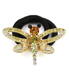 Jeweled dragonfly crystal ponytail hair band - Picture 1 of 1