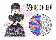 Cialda MERCOLEDI ADDAMS FAMILY SAGOMA Decorazione Torta Ostia Zucchero