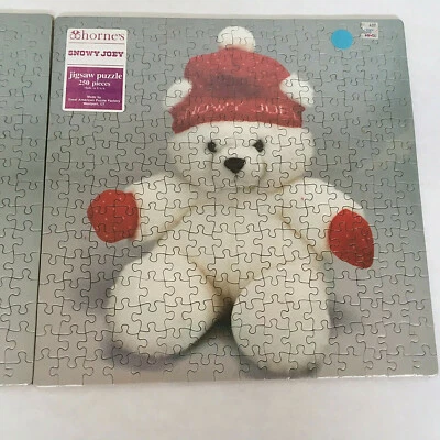 Vintage jigsaw puzzle lot 2 matching puzzles snowy Joey 250 piece Horne's store - Image 1 of 4