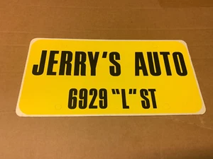 Jerry's Auto 6929 L Street Omaha Nebraska Auto Concesionario Booster Placa de Licencia - Imagen 1 de 2