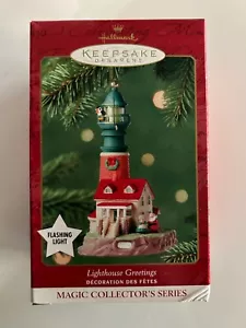 Hallmark Keepsake Ornament Lighthouse Greetings w/ Flashing Light - Picture 1 of 1