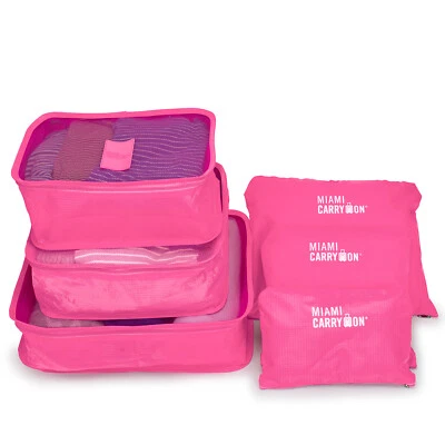 Miami CarryOn 6-Piece Travellers Packing Cubes for Luggage Organization - Image 1 of 4