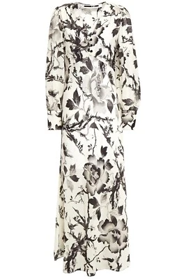 Alexander McQueen MCQ Dress - Size Small - Black And White Dress - Crepe Floral - Image 1 of 4
