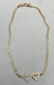 14 K YELLOW GOLD WITH DIAMONDS ANKLE BRACELET - Picture 1 of 7