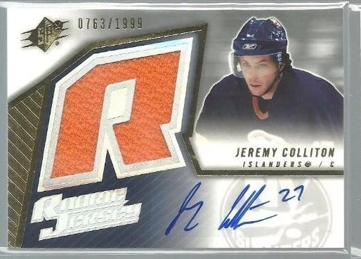 2005-06 SPx #236 Jeremy Colliton JSY AU RC 0763/1999 (ref36368) - Image 1 of 1
