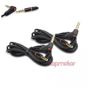 2X 4FT 3.5MM AUX MALE AUDIO STEREO CABLE CORD BLACK RAZR TITAN TORCH 9810 9900 - Picture 1 of 1