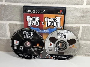 Guitar Hero Dual Pack GH1+2 CIB 2 Discs Game Only - PlayStation 2 PS2 No Manual - Picture 1 of 8