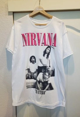 Camiseta Nirvana In Utero 1993 Tour Talla GRANDE Fechas Gira Años 90 Reimpresión De Colección Foto 1 de 4