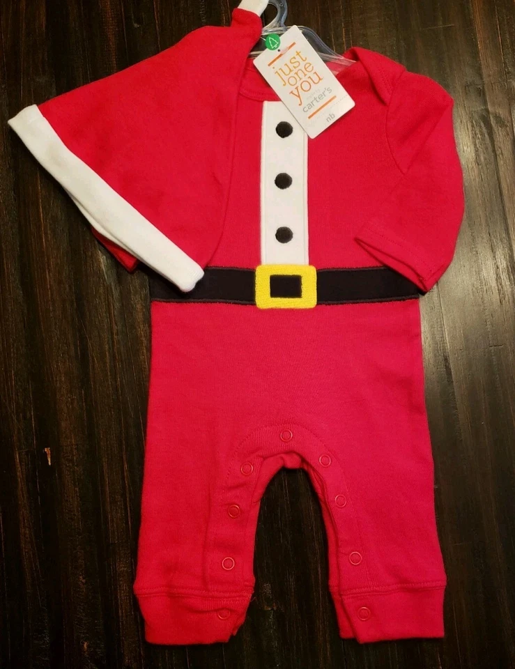 Carter's Just One You Santa Sleeper Traje de Navidad con Sombrero Talla 6 Meses Nuevo con Etiquetas  Foto 1 de 1