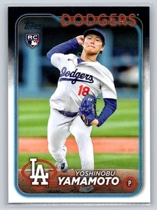 Yoshinobu Yamamoto Rookie - 2024 Topps #553 - Los Angeles Dodgers Baseball Card - Picture 1 of 2