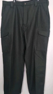 Cabela’s Dry Plus 100% Wool Cargo Pants 42 Regular Olive Green - Image 1 of 4