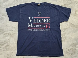 Pearl Jam 2016 Vedder, Mccready T-Shirt Herren Gr. XL Make Music Great Again Navy - Bild 1 von 5