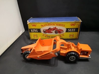 B594-MATCHBOX KING SIZE K-6 ALLIS-CHALMERS EARTH SCRAPER WITH BOX - Image 1 of 4