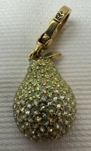 Vintage Juicy Couture Pear Charm Green With Gold Tone, Pave crystals - Picture 1 of 3