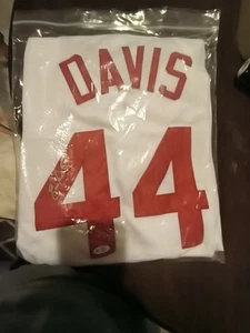 ERIC DAVIS #44 Cincinnati Reds SIGNED Baseball JERSEY + BECKETT COA 56012 - Picture 1 of 7