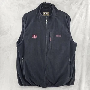 Texas A&M Aggies Drake Waterfowl Fleece Vest Mens Size Xl Full Zip Black Maroon - Picture 1 of 6