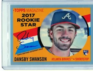 2017 TOPPS ARCHIVES FAN FAVORITES ROOKIE DANSBY SWANSON SILBER AUTOGRAMM AUTO - Bild 1 von 1