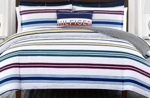 Tommy Hilfiger Multi Stripe Twin Comforter 2pc Set - Picture 1 of 7